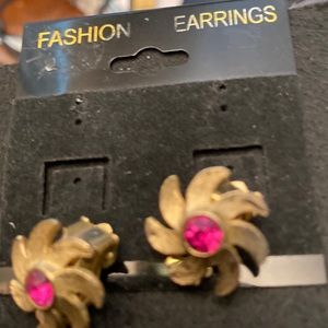 Gold Tone Fashion Earrings